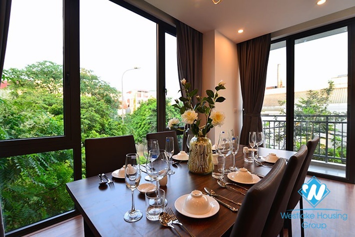Modern 3 bedrooms apartment with huge balcony for rent in Tay Ho, Hanoi 